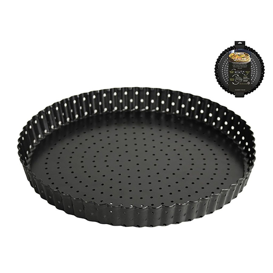 Arts De La Table Fabrique De Styles Plats Et Appareils De Cuisson | Moule A Patisserie Rond Perfore D24Xh2.7Cm Noir