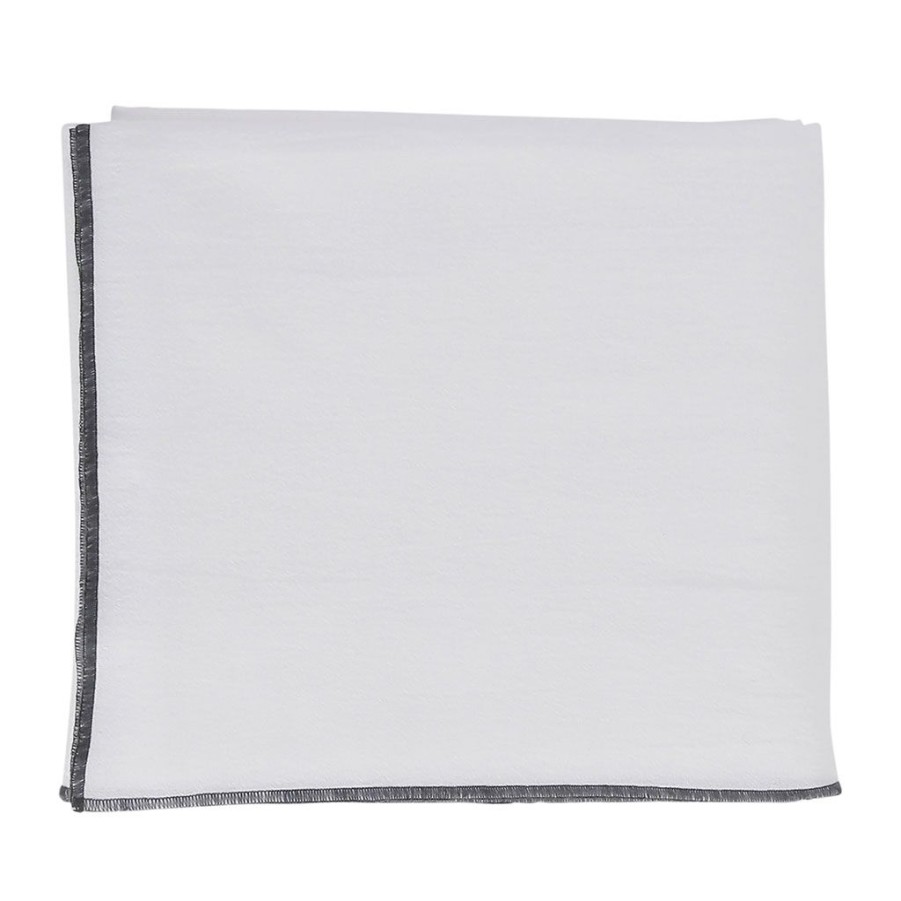 Textiles Fabrique De Styles Nappes | Nappe Corino Blanc 160X160Cm Coton Lave 170G/M2