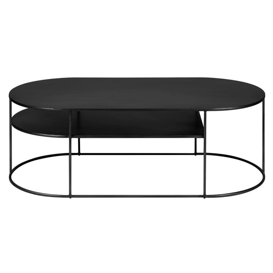 Meubles Fabrique De Styles Table Basses | Table Basse En Metal Noir L120Cm -Gray