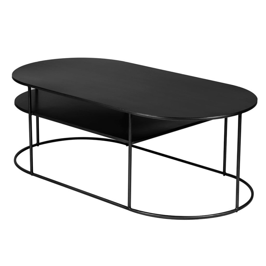 Meubles Fabrique De Styles Table Basses | Table Basse En Metal Noir L120Cm -Gray