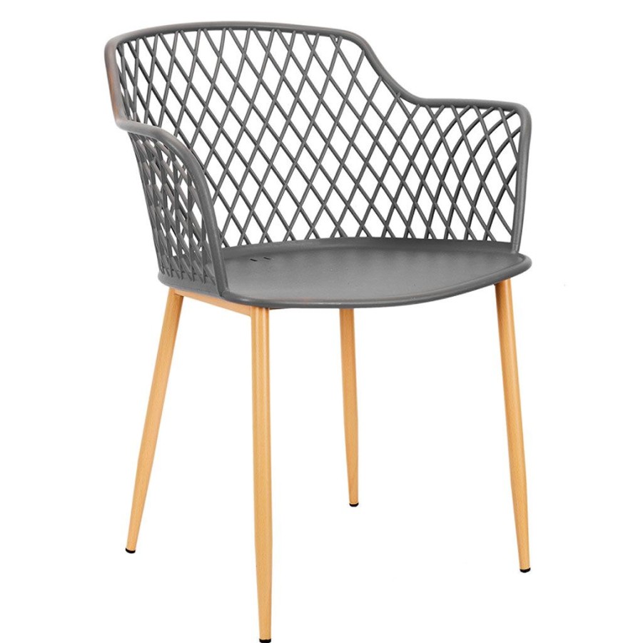 Jardin Fabrique De Styles Chaises&Fauteuils | Fauteuil De Jardin Gris En Plastique Malaga