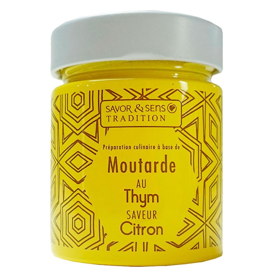 Epicerie Fabrique De Styles Condiments Et Epices | Moutarde Saveur Thym & Citron (Pot Jaune)