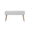 Meubles Fabrique De Styles Bancs Et Banquettes | Banc En Tissu Bouclette Ecru - Popy