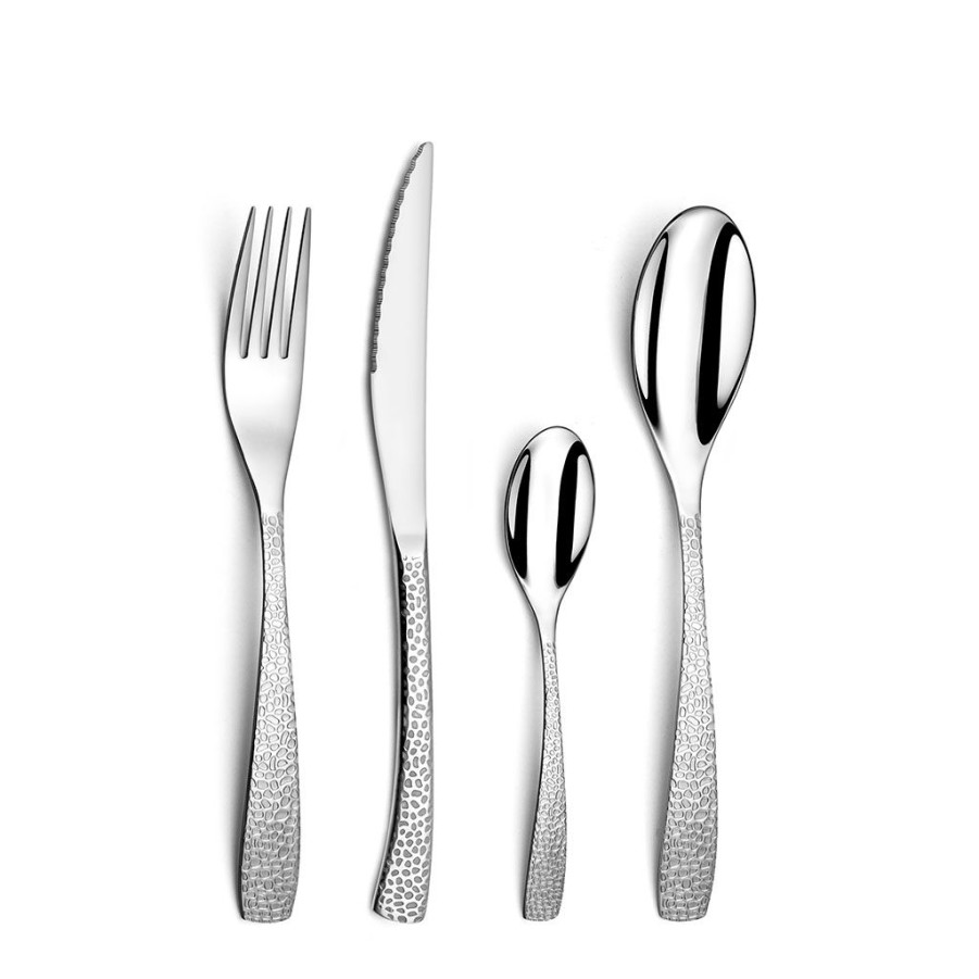 Arts De La Table Fabrique De Styles Menageres | Menagere 24 Pieces En Acier Argent - Bongo