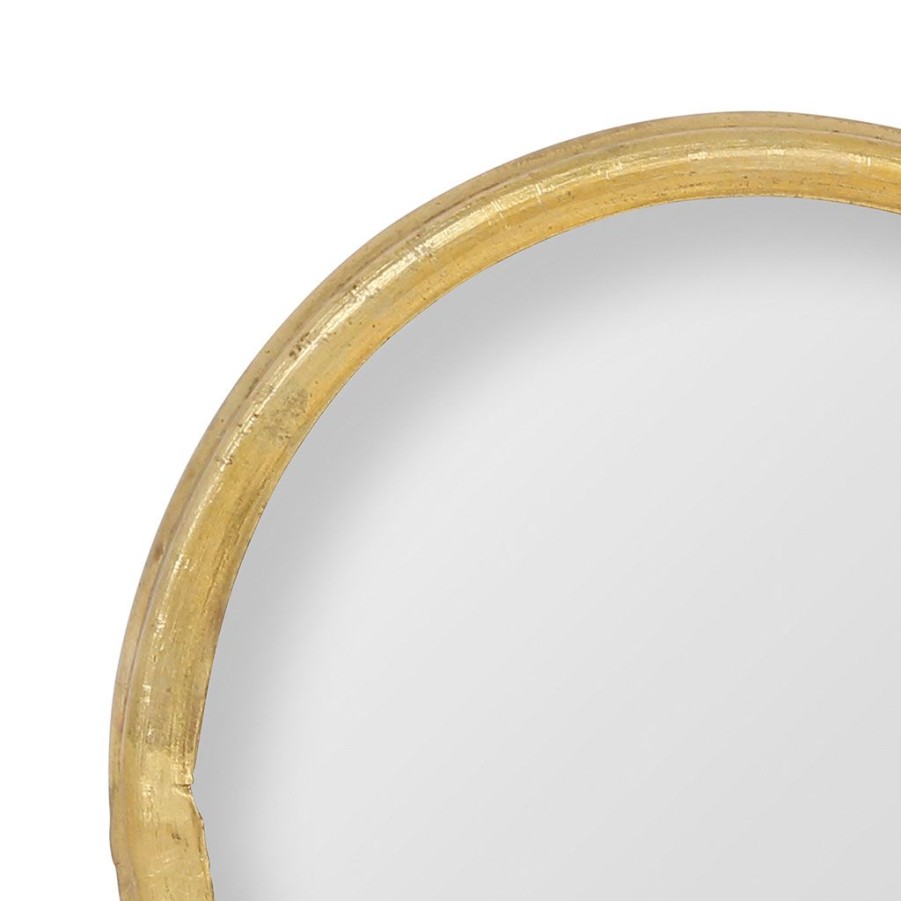 Deco Fabrique De Styles | Miroir Convexe En Laiton Dore D11.5Cm - Edman