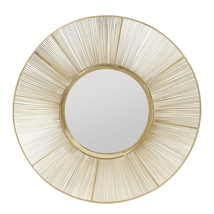 Deco Fabrique De Styles | Miroir En Fer Dore D51Cm - Ardecor