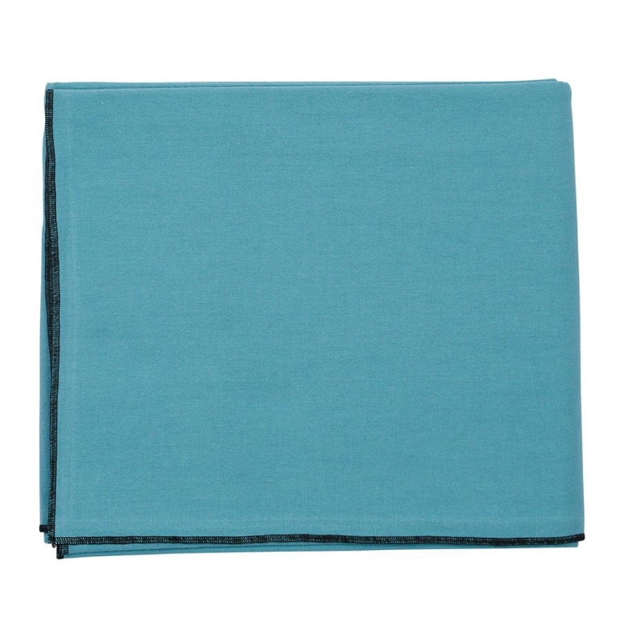 Textiles Fabrique De Styles Nappes | Nappe Corino Turquoise 320X160Cm Coton Lave 170G/M2