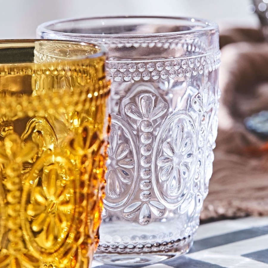 Arts De La Table Fabrique De Styles Verres A Eau Et Gobelets | Set De 2 Verres Double Paroi Stries 20Cl - Pavina