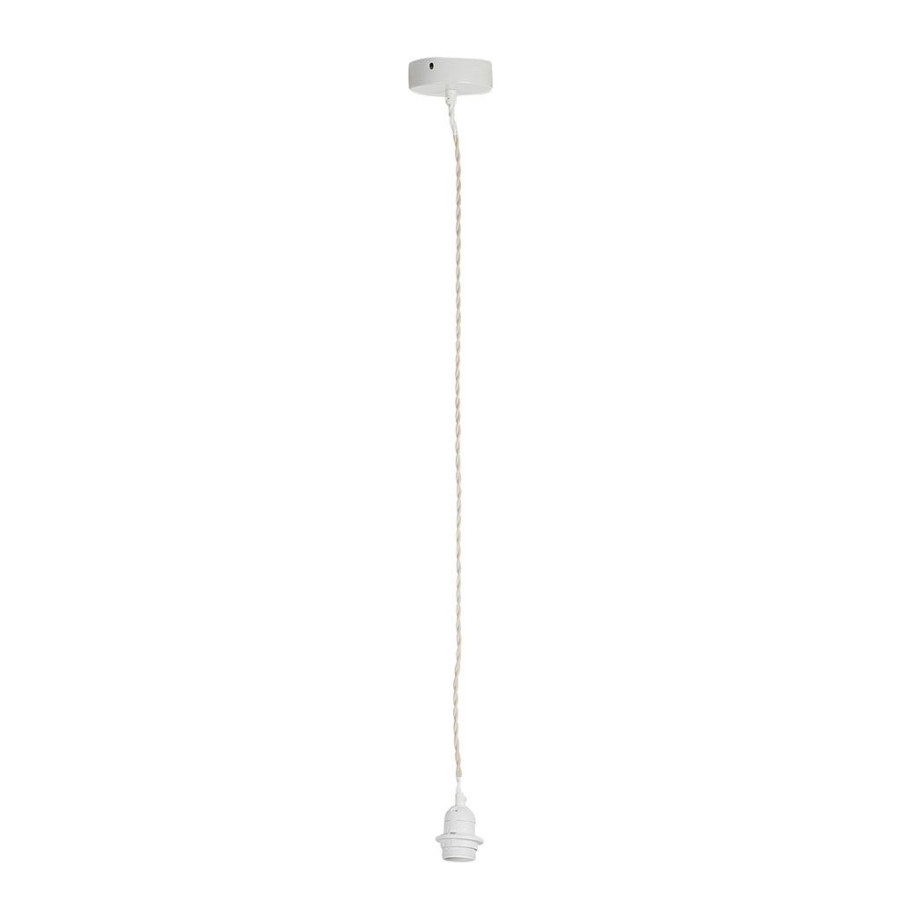 Luminaires Fabrique De Styles | Cordon Electrique En Nylon Pour Suspension Blanc