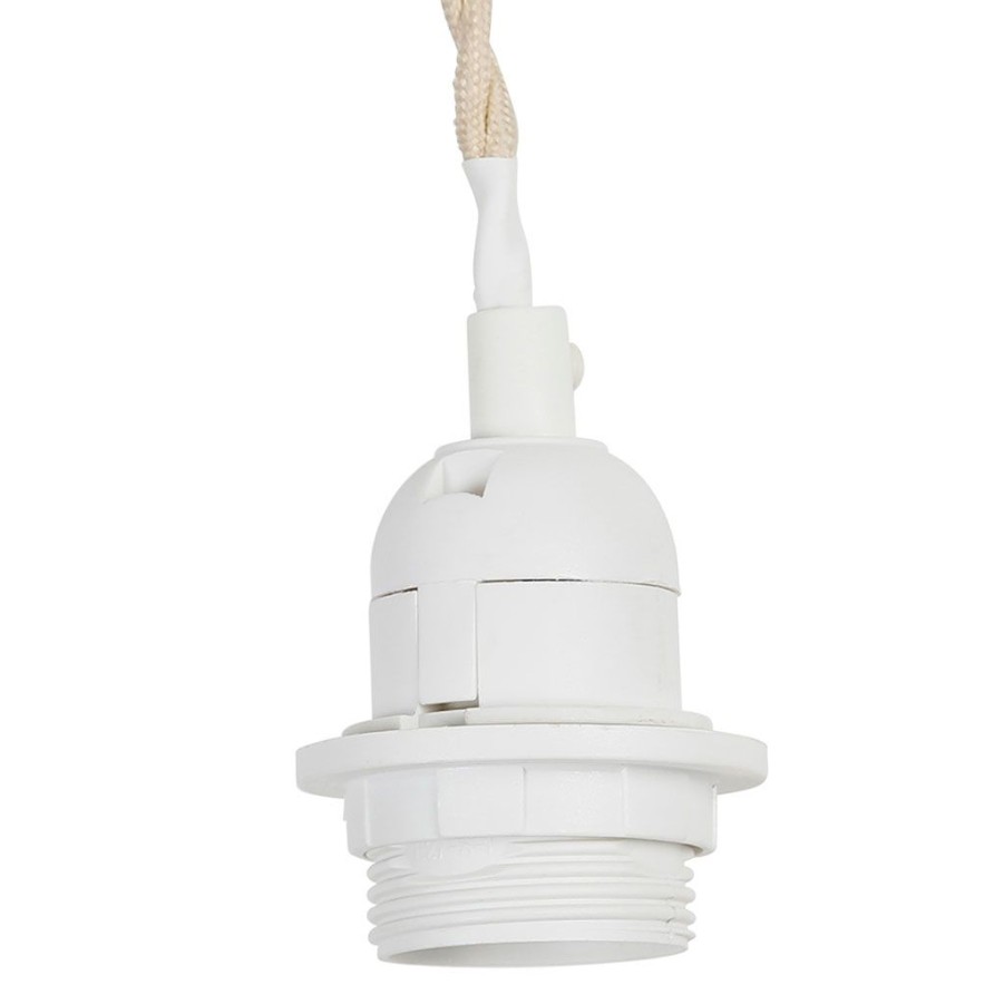 Luminaires Fabrique De Styles | Cordon Electrique En Nylon Pour Suspension Blanc