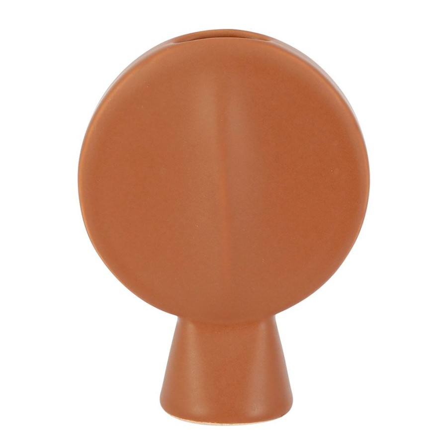 Deco Fabrique De Styles Vases Et Soliflores | Vase Face Terracotta 14X6Xh18Cm Gres