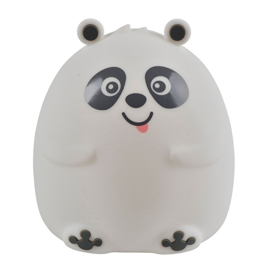 Coin Des Petits Fabrique De Styles | Veilleuse Lumineuse Led Panda En Abs Blanc H12Cm