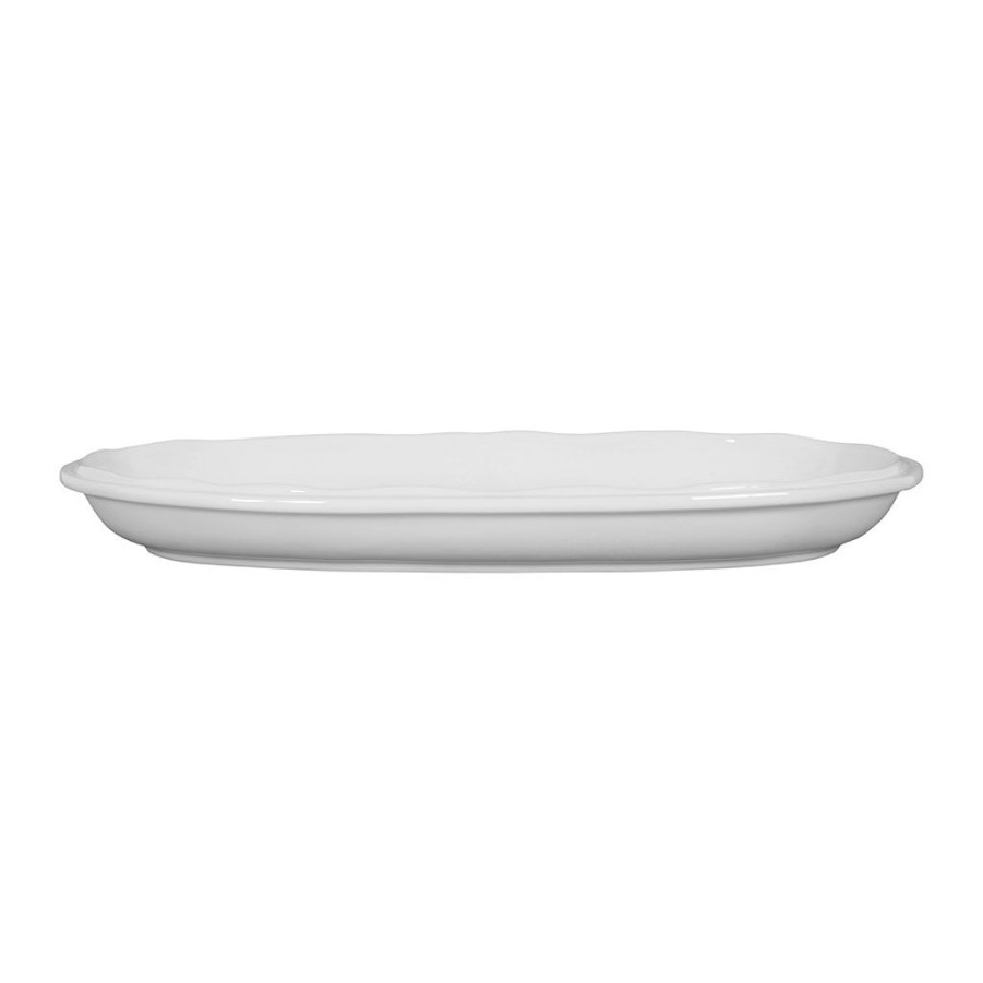 Arts De La Table Fabrique De Styles Plats Et Saladiers | Plat En Faience Blanc 43X24Cm - Darcy