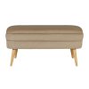 Meubles Fabrique De Styles Bancs Et Banquettes | Banc Coffre En Velours Cotele Taupe - Orson