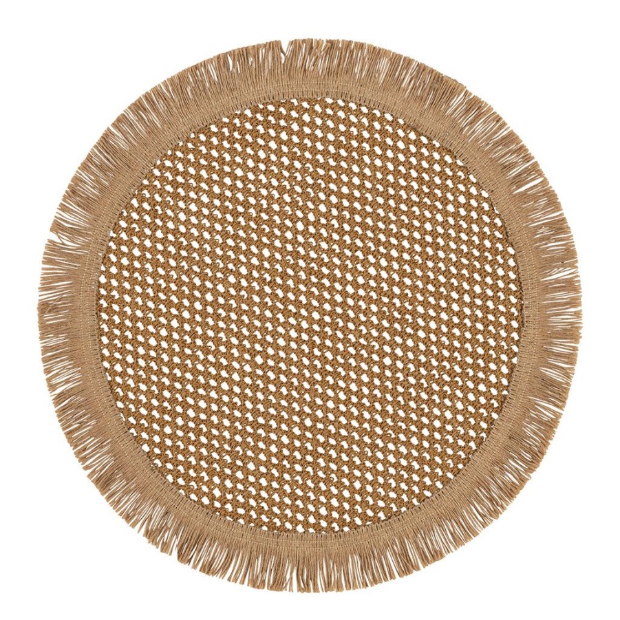 Textiles Fabrique De Styles Sets De Table | Set De Table En Papier Naturel 38X38Cm - Franja