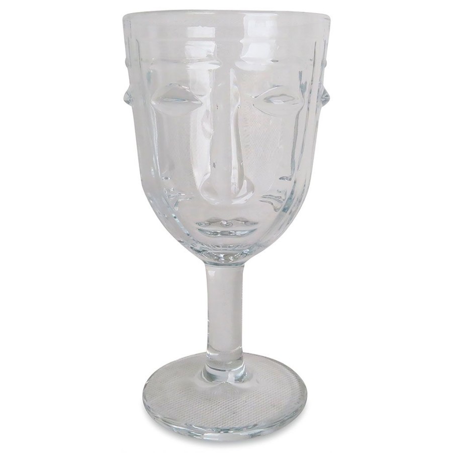 Arts De La Table Fabrique De Styles Verres A Vin | Verre A Pied Visage Transparent - D8Xh16.5Cm