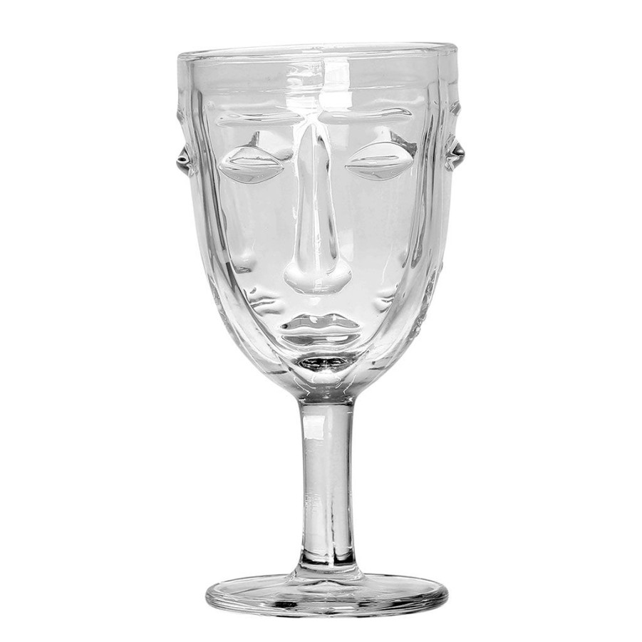 Arts De La Table Fabrique De Styles Verres A Vin | Verre A Pied Visage Transparent - D8Xh16.5Cm