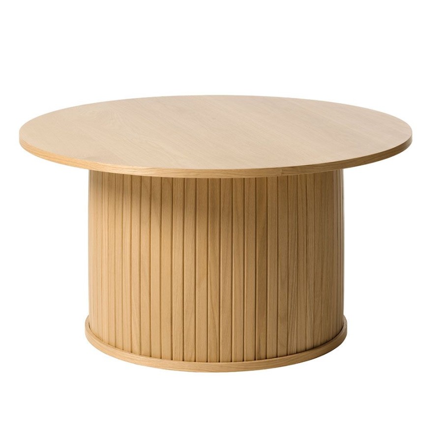 Meubles Fabrique De Styles Table Basses | Table Basse En Chene Naturel D90Cm - Nola