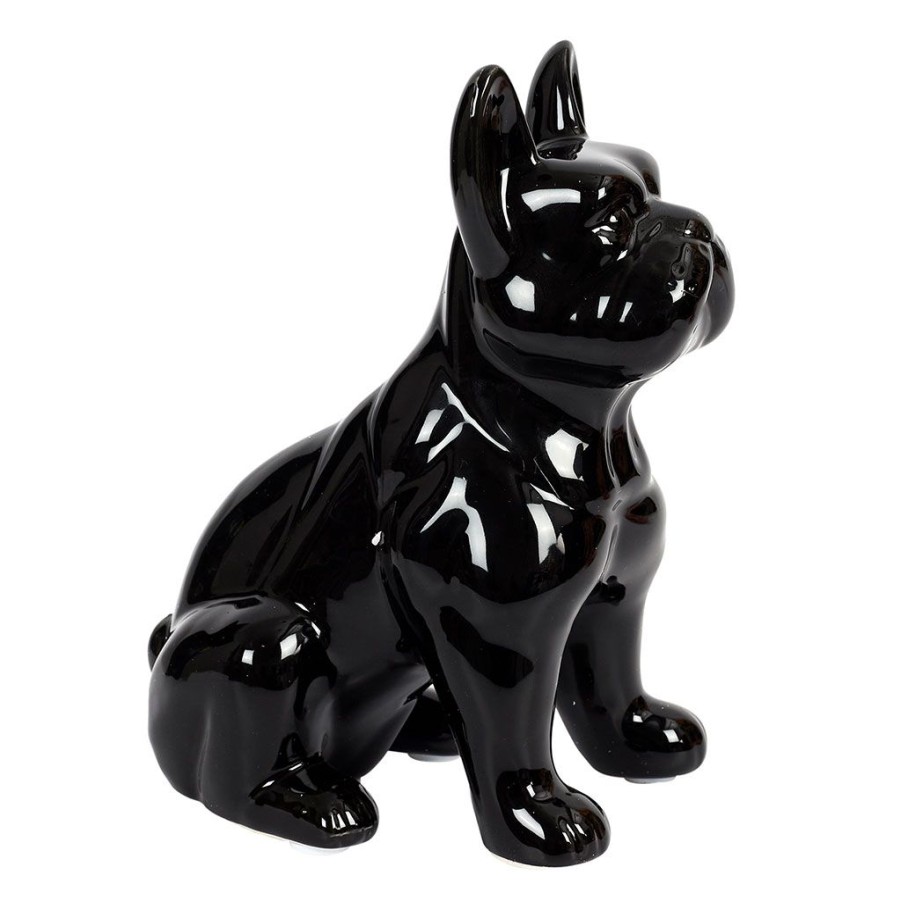 Deco Fabrique De Styles Petits Objets Deco | Bulldog Ceramique Noir H20Cm