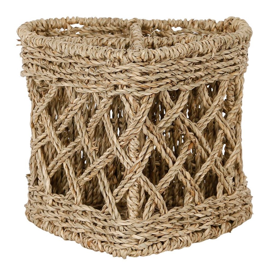 Arts De La Table Fabrique De Styles Petits Rangements | Range Couverts Coeur En Jonc De Mer Naturel H16Cm - Borneo