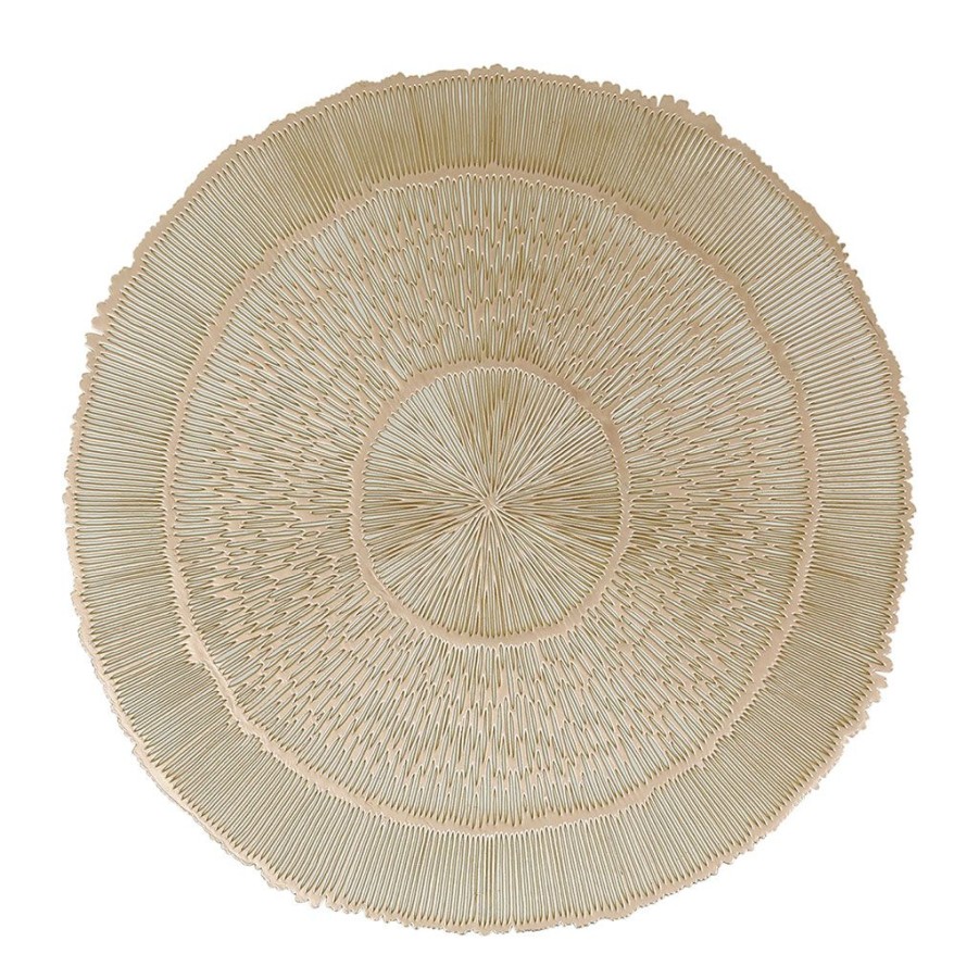 Textiles Fabrique De Styles Sets De Table | Set De Table Bille Dore D38Cm - Rond