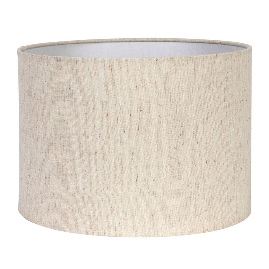 Luminaires Fabrique De Styles | Abat Jour En Coton Grege D30Cm - Tambour