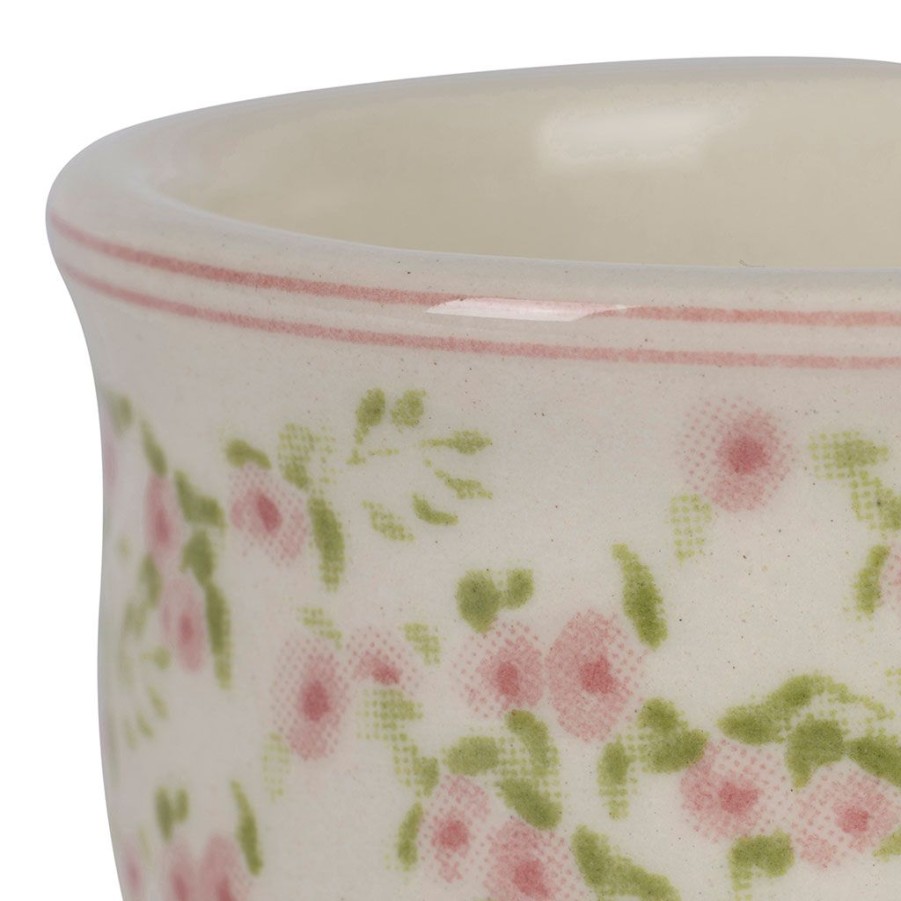 Arts De La Table Fabrique De Styles Accessoires De Table | Coquetier En Faience Rose Et Vert D5 - Rose