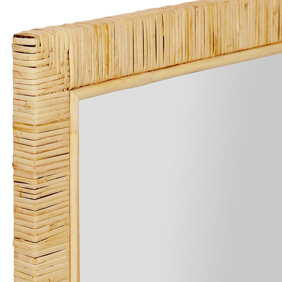 Deco Fabrique De Styles | Miroir Rectangle En Rotin Naturel 50.5X75.3Cm