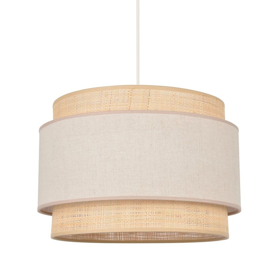 Luminaires Fabrique De Styles | Suspension En Raphia Et Coton D38Cm Pyla - Milo