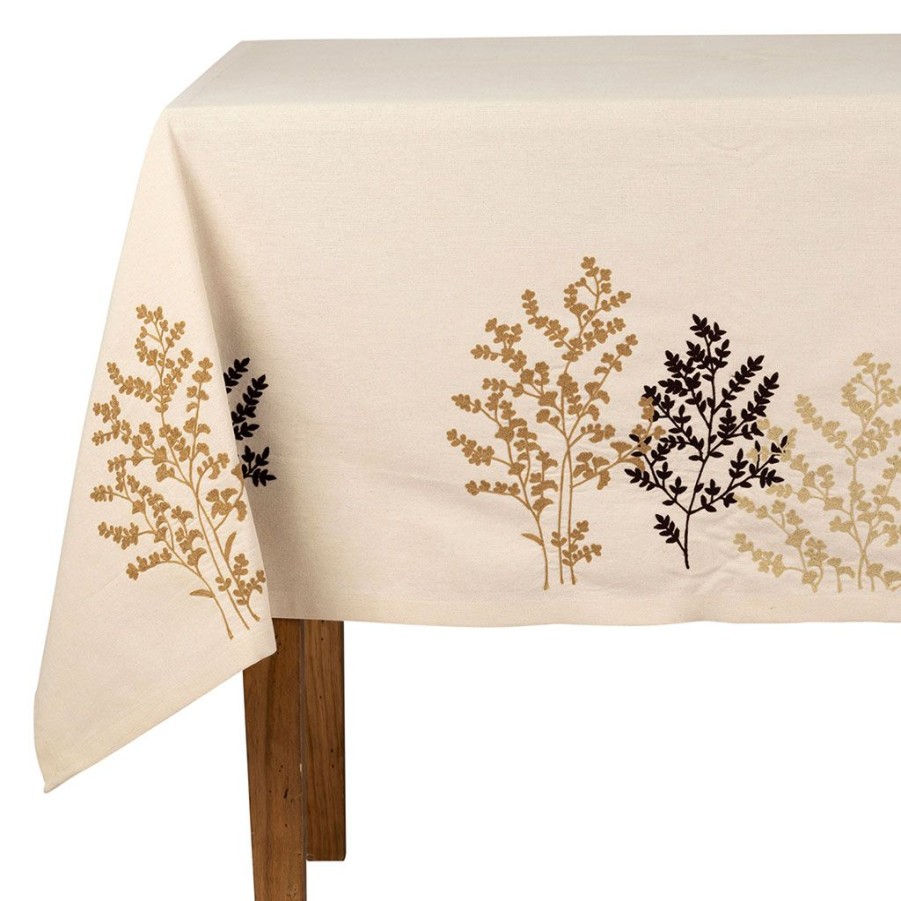 Textiles Fabrique De Styles Nappes | Nappe En Coton Ecru Avec Broderies 160X160Cm - Adelie