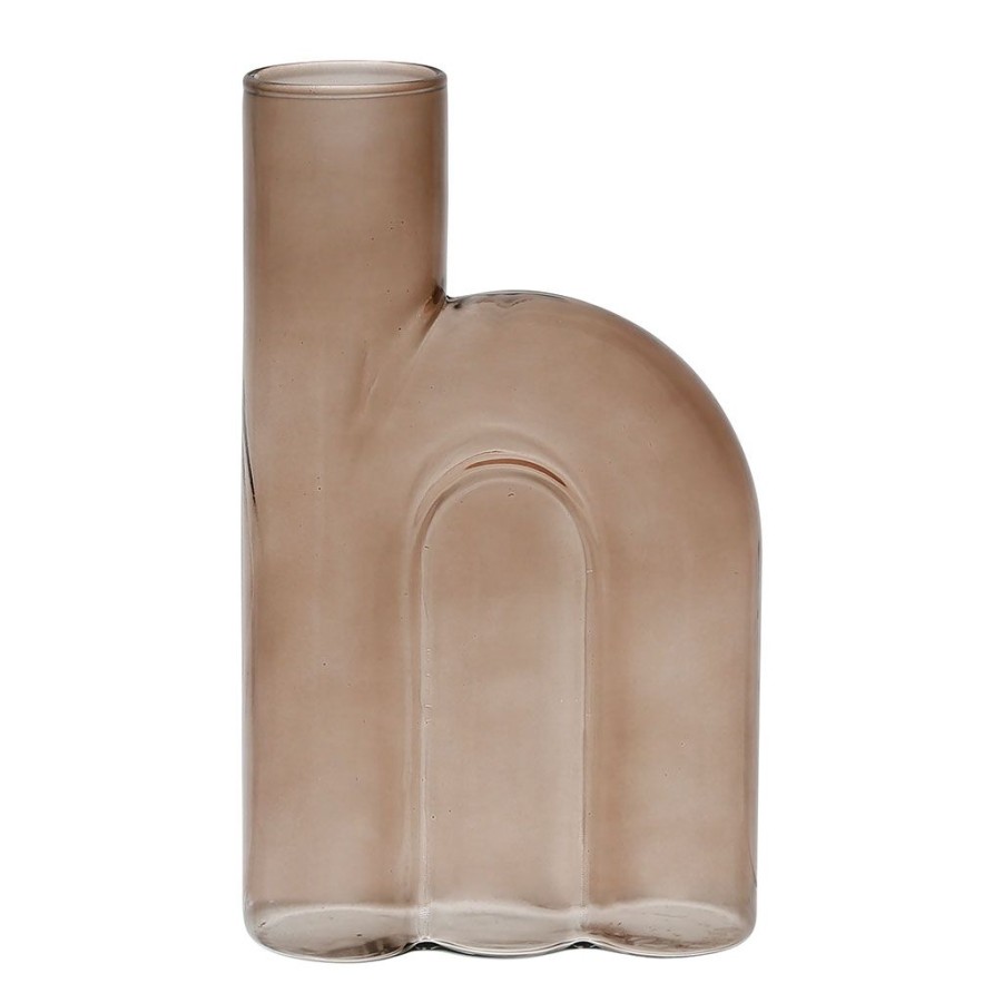 Deco Fabrique De Styles Vases Et Soliflores | Vase Soliflore Fume En Verre - Blue Sand