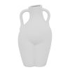 Deco Fabrique De Styles Vases Et Soliflores | Vase En Gres Blanc 13X11.5Xh23Cm - Organic