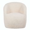 Meubles Fabrique De Styles Fauteuils | Fauteuil Club Tissu Bouclette Creme - Cosine