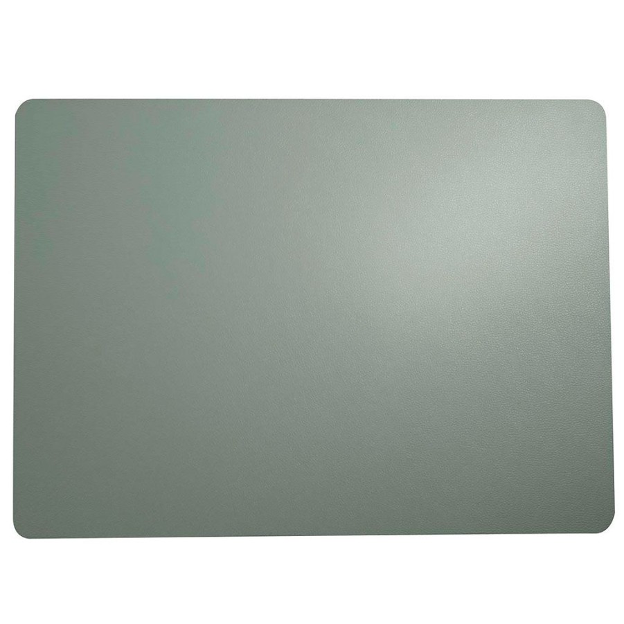 Textiles Fabrique De Styles Sets De Table | Set De Table Rectangle En Simili Cuir Vert Menthe 46X33Cm - Optic