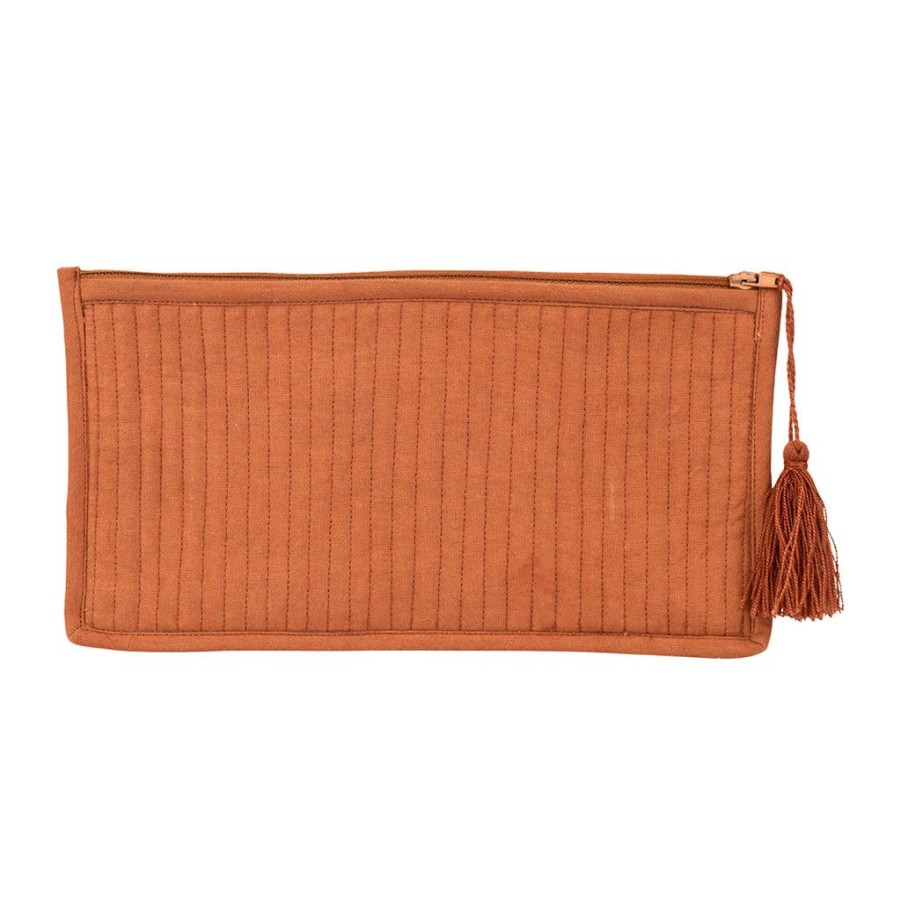 Accessoires Et Loisirs Fabrique De Styles Sacs Et Pochettes | Pochette Terracotta En Coton - Sweet Leaves