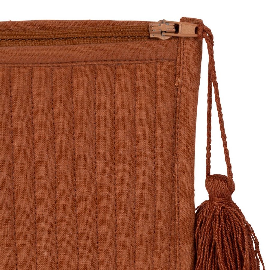 Accessoires Et Loisirs Fabrique De Styles Sacs Et Pochettes | Pochette Terracotta En Coton - Sweet Leaves