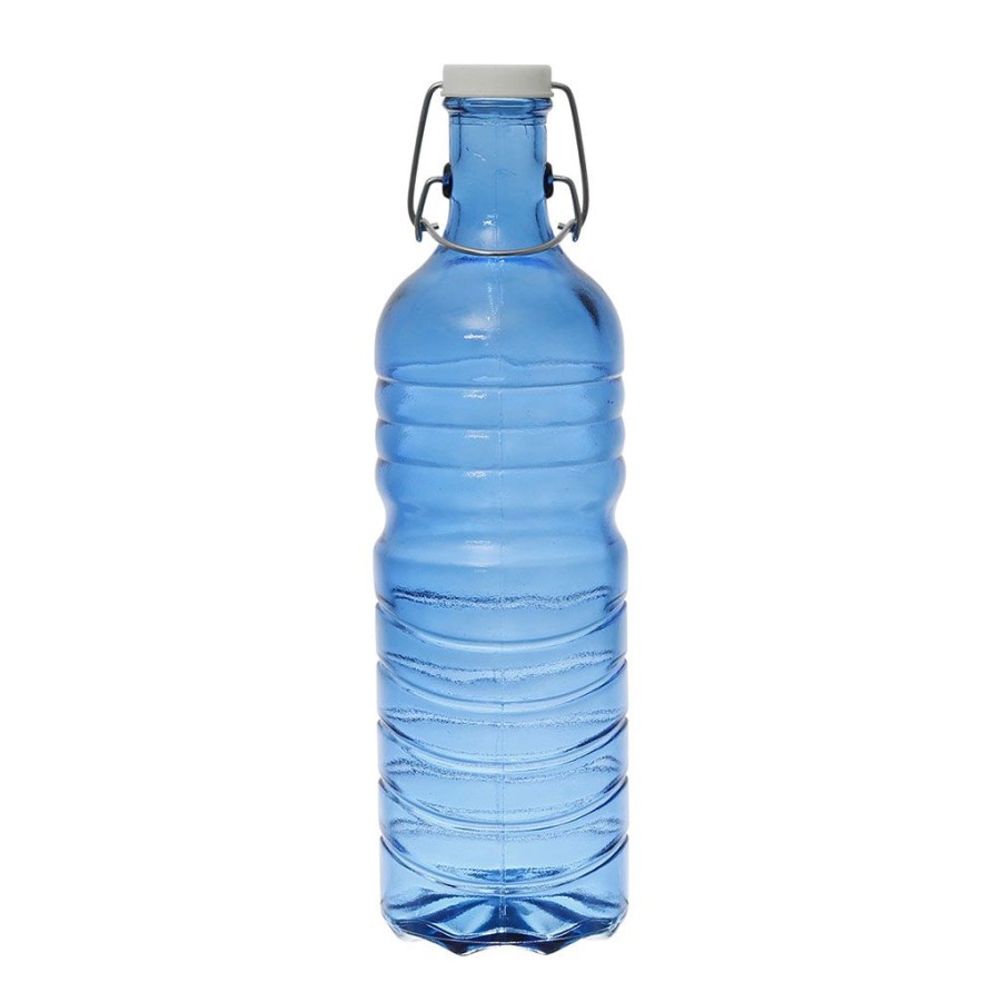 Arts De La Table Fabrique De Styles Carafes Et Pichets | Bouteille En Verre Et Inox Et Silicone Bleu 1.5L - Aheli