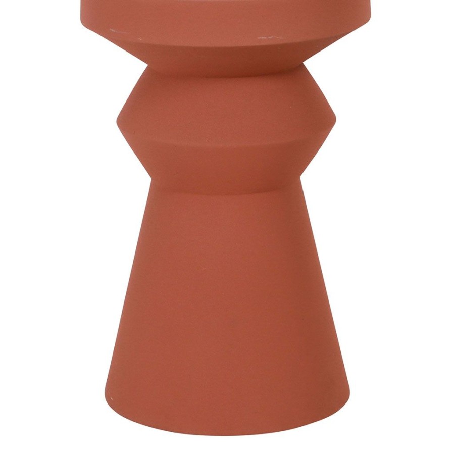 Meubles Fabrique De Styles Bouts De Canape Et Tables D'Appoint | Bout Canape Moderne En Fer Terracotta - Arty