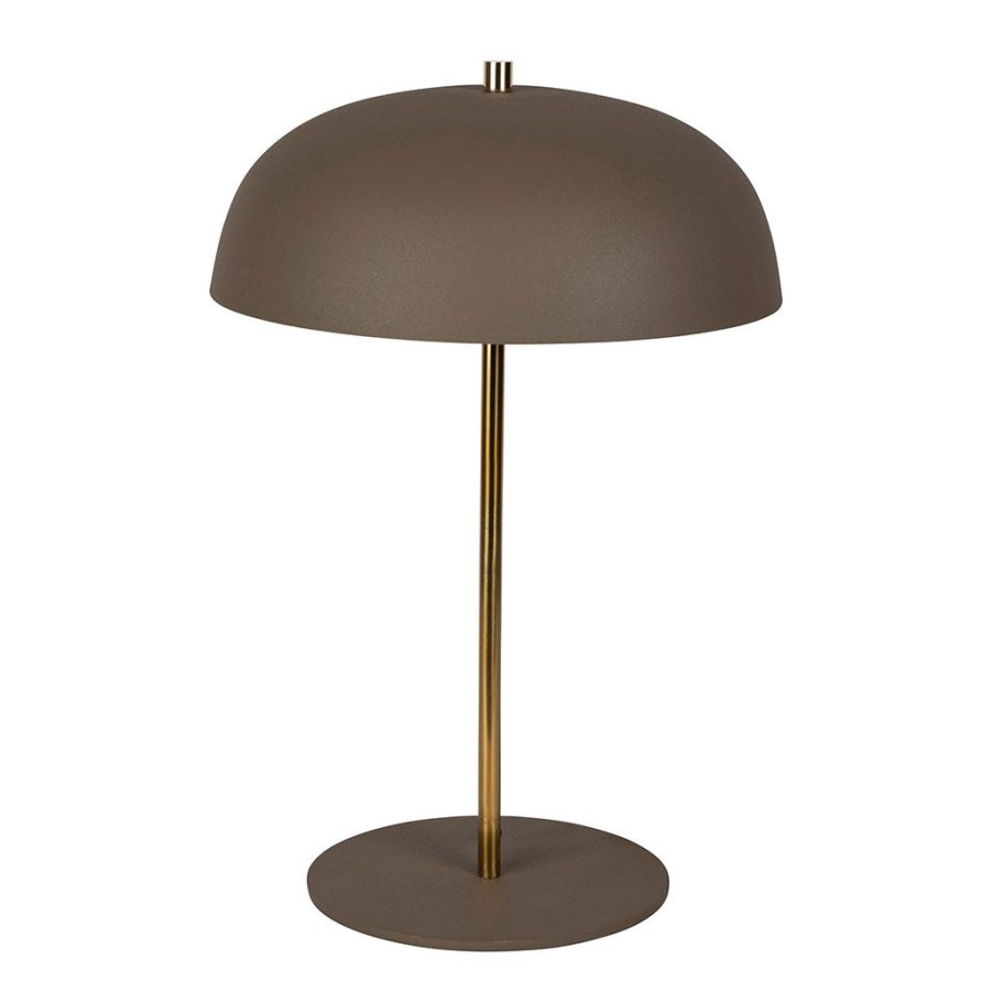 Luminaires Fabrique De Styles | Lampe Champignon Vintage En Fer Taupe H45Cm - Arty