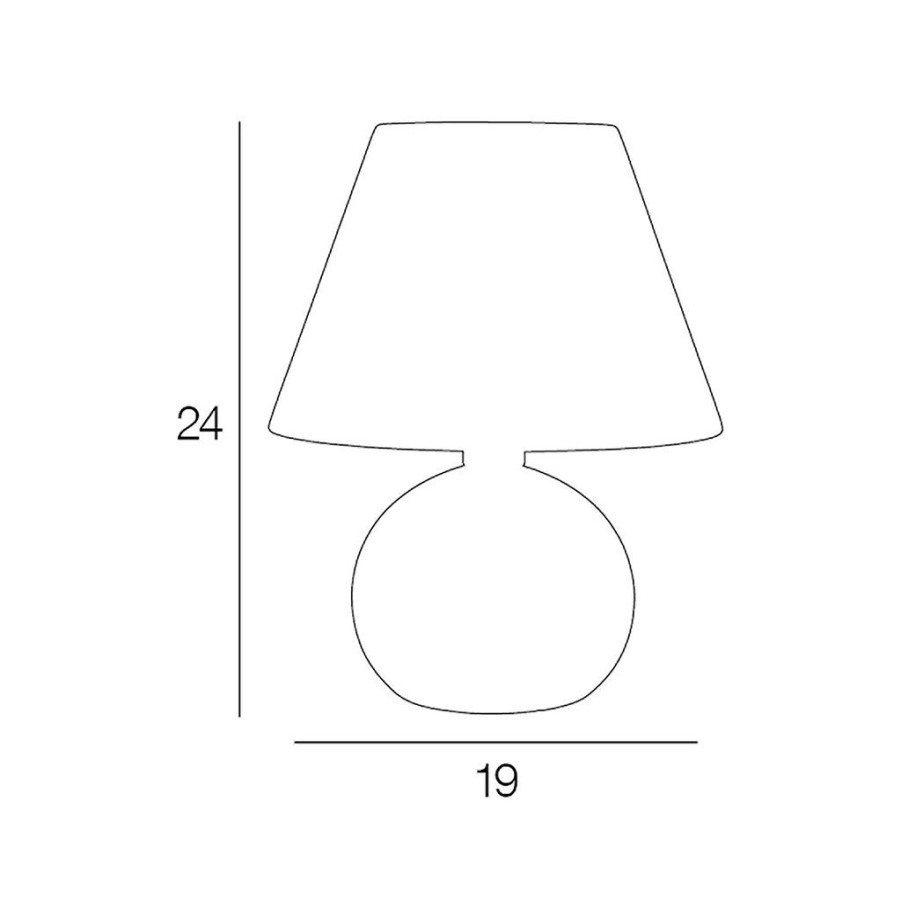 Luminaires Fabrique De Styles | Lampe En Bois Et Coton H24Cm Blanc - Rondo