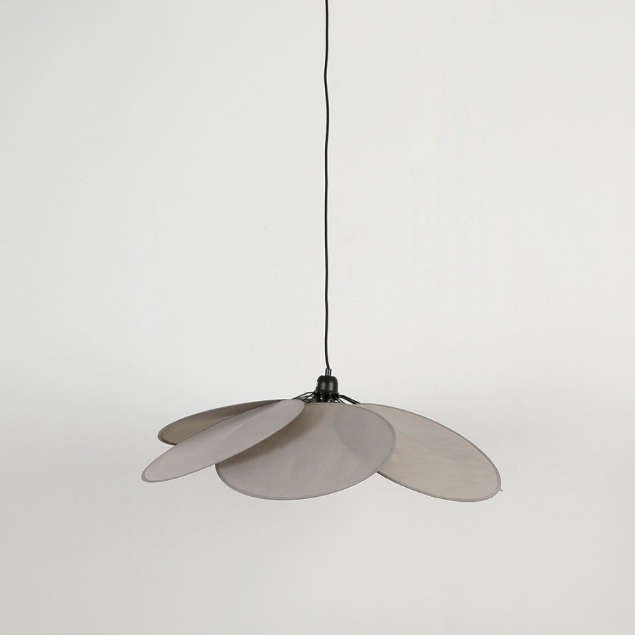 Luminaires Fabrique De Styles | Suspension En Coton D73Cm Anthracite - Evasion