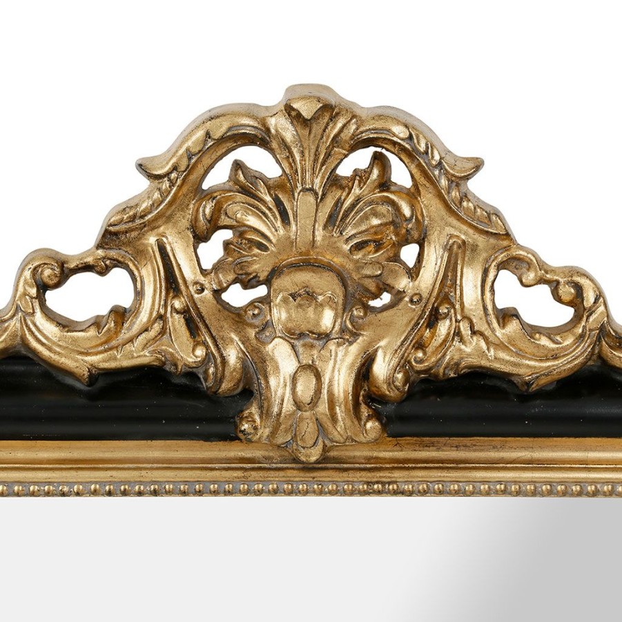 Deco Fabrique De Styles | Miroir Baroque Noir Et Dore En Bois - Feerie