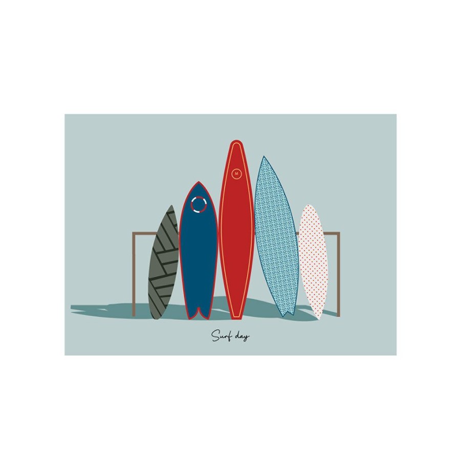 Deco Fabrique De Styles Cadres Deco Et Affiches | Cadre Image Surf Day 50X70Cm Lario Chene