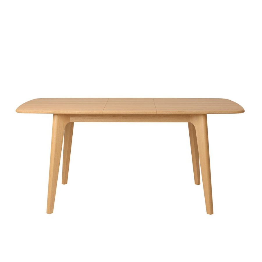 Meubles Fabrique De Styles Table De Salle A Manger | Table A Manger Extensible En Placage Et Chene Naturel 140(+40)X90Cm - Sublime