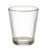 Arts De La Table Fabrique De Styles Verres A Eau Et Gobelets | Verre Lisere Dore 30Cl - Strie