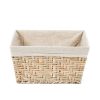 Deco Fabrique De Styles Paniers Et Corbeilles | Panier Fiesta Beige 38.5X28.5Xh20.5Cm Jonc Mer Tresse Et Lin Mm