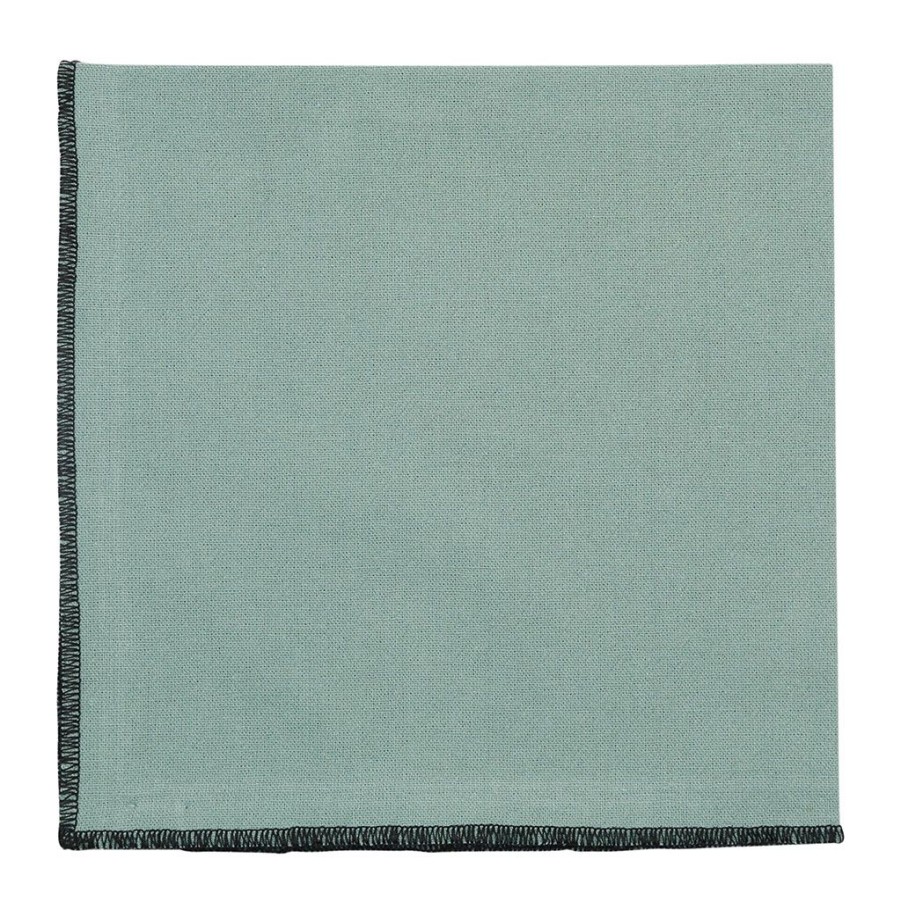 Textiles Fabrique De Styles Serviettes De Table | Serviette X2 Corino Vert D'Eau 35X35Cm Coton Lave 170G/M2