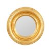 Deco Fabrique De Styles | Miroir Rond Dore D26Cm - Drachma