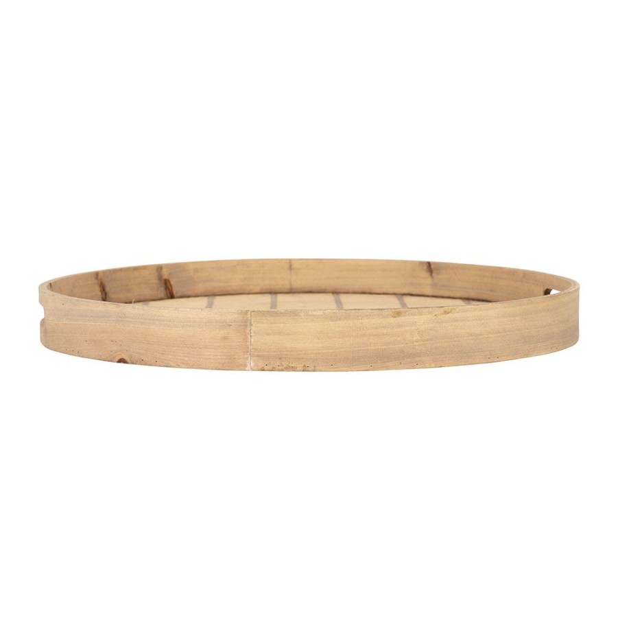 Arts De La Table Fabrique De Styles Plateaux | Plateau Rond X2 Plaka Naturel