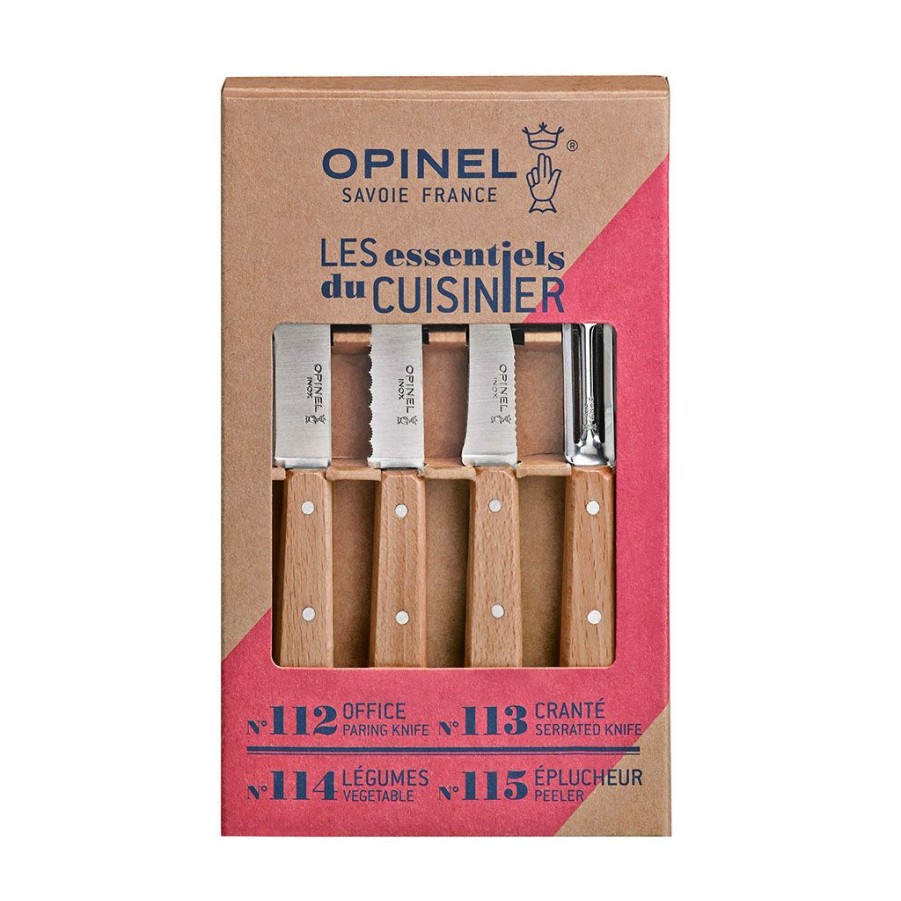 Arts De La Table Fabrique De Styles Couteaux De Cuisine | Coffret Opinel Les Essentiels Naturel